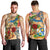 Anguilla Men Tank Top Geographic Coordinate Anchor - Turlte Tropical