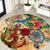 Anguilla Round Carpet Geographic Coordinate Anchor - Turlte Tropical