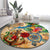 Anguilla Round Carpet Geographic Coordinate Anchor - Turlte Tropical