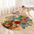 Anguilla Round Carpet Geographic Coordinate Anchor - Turlte Tropical