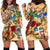 Aruba Hoodie Dress Geographic Coordinate Anchor - Turlte Tropical