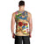 Aruba Men Tank Top Geographic Coordinate Anchor - Turlte Tropical