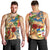 Aruba Men Tank Top Geographic Coordinate Anchor - Turlte Tropical