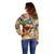 Aruba Off Shoulder Sweater Geographic Coordinate Anchor - Turlte Tropical