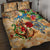 Aruba Quilt Bed Set Geographic Coordinate Anchor - Turlte Tropical