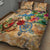 Aruba Quilt Bed Set Geographic Coordinate Anchor - Turlte Tropical