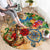 Aruba Round Carpet Geographic Coordinate Anchor - Turlte Tropical