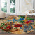 Aruba Round Carpet Geographic Coordinate Anchor - Turlte Tropical