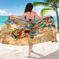 Aruba Sarong Geographic Coordinate Anchor - Turlte Tropical