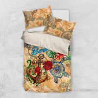 Bermuda Bedding Set Geographic Coordinate Anchor - Turlte Tropical