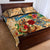 Bermuda Quilt Bed Set Geographic Coordinate Anchor - Turlte Tropical