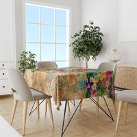 Sint Maarten Tablecloth Geographic Coordinate Anchor - Turlte Tropical