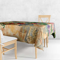 Sint Maarten Tablecloth Geographic Coordinate Anchor - Turlte Tropical