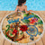 Saint Martin Beach Blanket Geographic Coordinate Anchor - Turlte Tropical