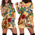 Saint Martin Hoodie Dress Geographic Coordinate Anchor - Turlte Tropical