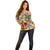 Saint Martin Off Shoulder Sweater Geographic Coordinate Anchor - Turlte Tropical