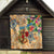 Saint Martin Quilt Geographic Coordinate Anchor - Turlte Tropical