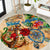 Saint Martin Round Carpet Geographic Coordinate Anchor - Turlte Tropical