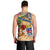 Saint Barthelemy Men Tank Top Geographic Coordinate Anchor - Turlte Tropical