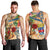 Saint Barthelemy Men Tank Top Geographic Coordinate Anchor - Turlte Tropical