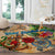 Saint Barthelemy Round Carpet Geographic Coordinate Anchor - Turlte Tropical