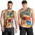 San Andrés and Providencia Men Tank Top Geographic Coordinate Anchor - Turlte Tropical