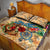 San Andrés and Providencia Quilt Bed Set Geographic Coordinate Anchor - Turlte Tropical