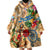 San Andrés and Providencia Wearable Blanket Hoodie Geographic Coordinate Anchor - Turlte Tropical