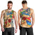 Saba Men Tank Top Geographic Coordinate Anchor - Turlte Tropical