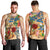 Turks and Caicos Islands Men Tank Top Geographic Coordinate Anchor - Turlte Tropical