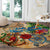 Turks and Caicos Islands Round Carpet Geographic Coordinate Anchor - Turlte Tropical