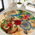 Montserrat Round Carpet Geographic Coordinate Anchor - Turlte Tropical