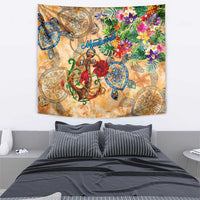 Montserrat Tapestry Geographic Coordinate Anchor - Turlte Tropical