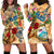 Bay Islands Department Hoodie Dress Geographic Coordinate Anchor - Turlte Tropical