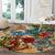 Bay Islands Department Round Carpet Geographic Coordinate Anchor - Turlte Tropical