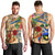 Guadeloupe Men Tank Top Geographic Coordinate Anchor - Turlte Tropical