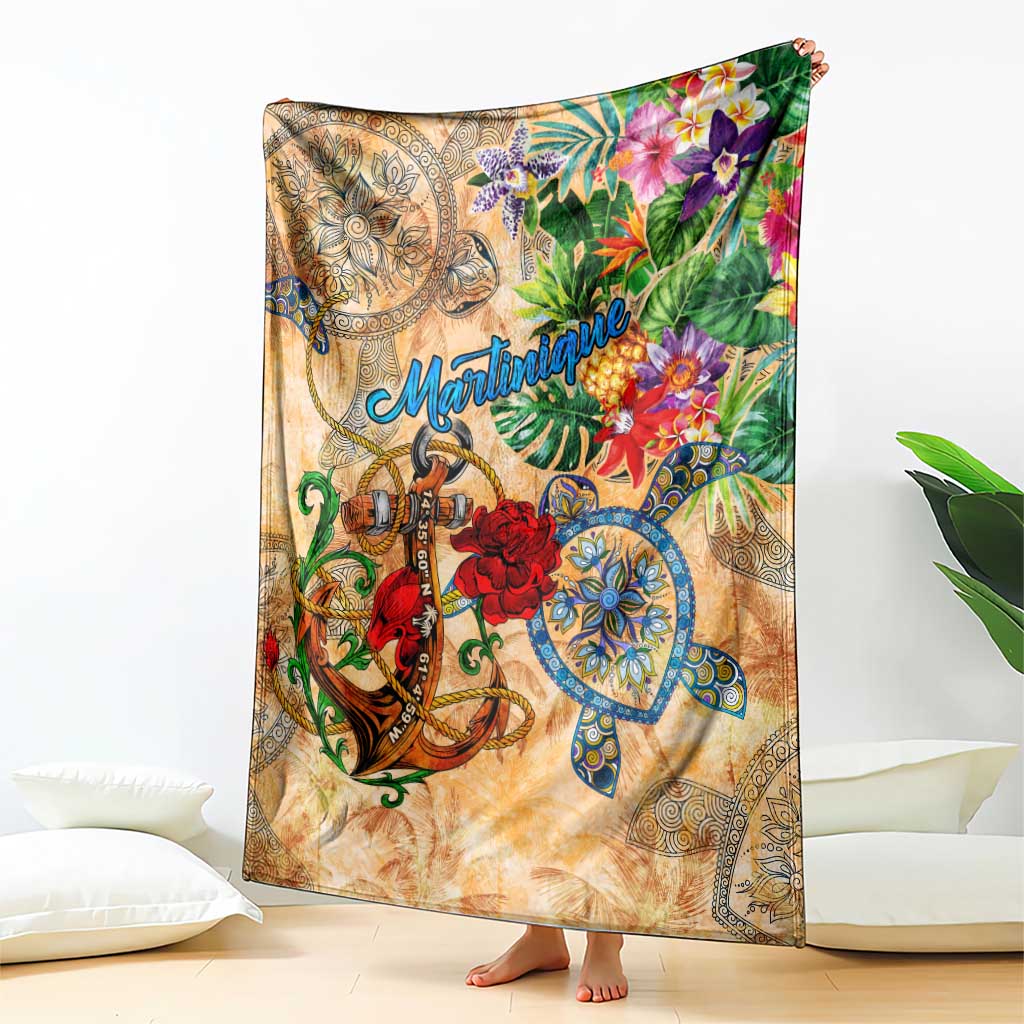 Martinique Blanket Geographic Coordinate Anchor - Turlte Tropical