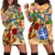 Martinique Hoodie Dress Geographic Coordinate Anchor - Turlte Tropical