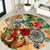 Martinique Round Carpet Geographic Coordinate Anchor - Turlte Tropical