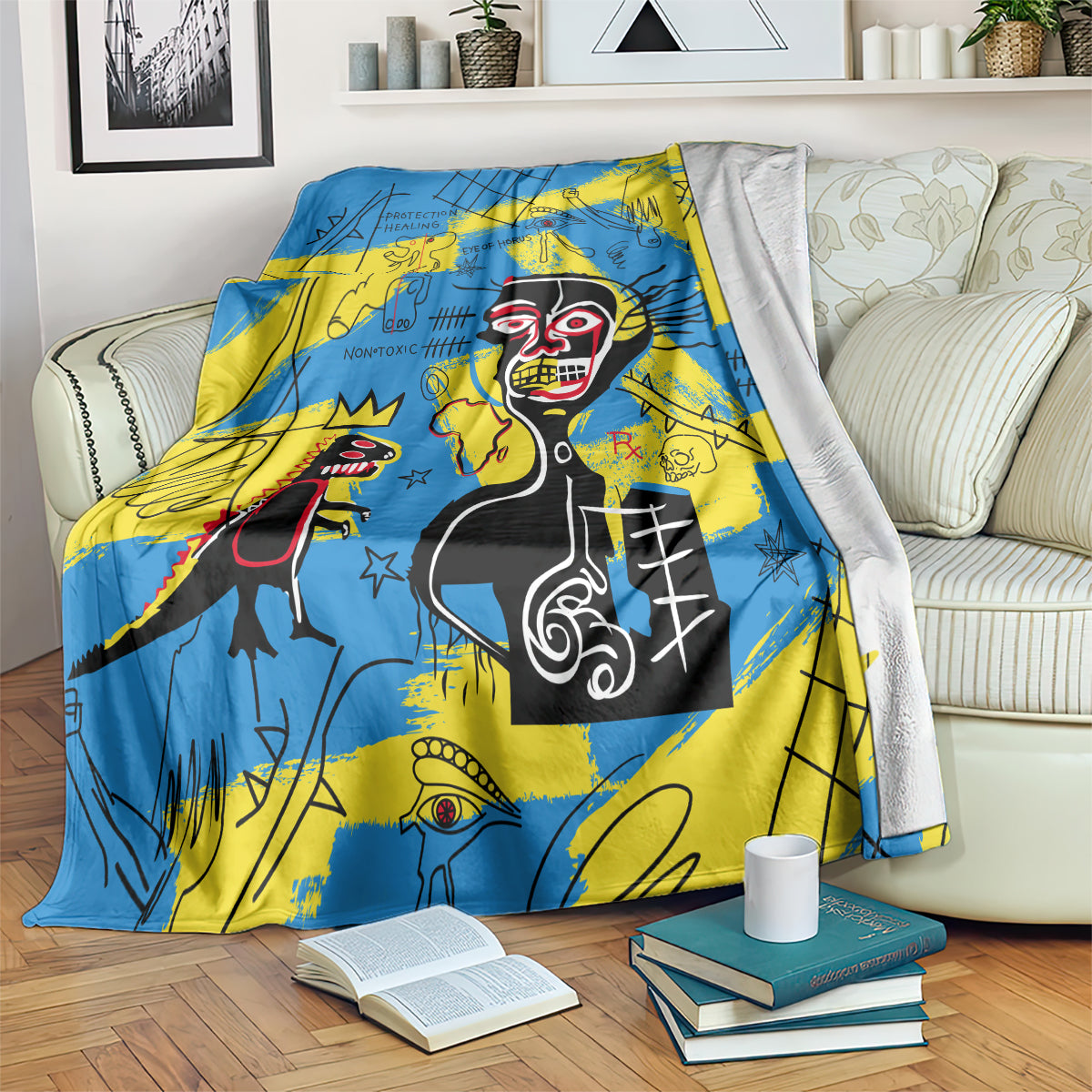 African Art Viva Underground Psychedelic Vintage Style Blanket