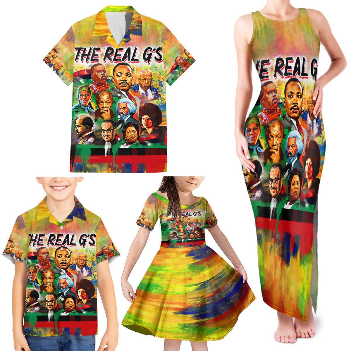 the-real-gs-family-matching-tank-maxi-dress-and-hawaiian-shirt-civil-rights-leaders