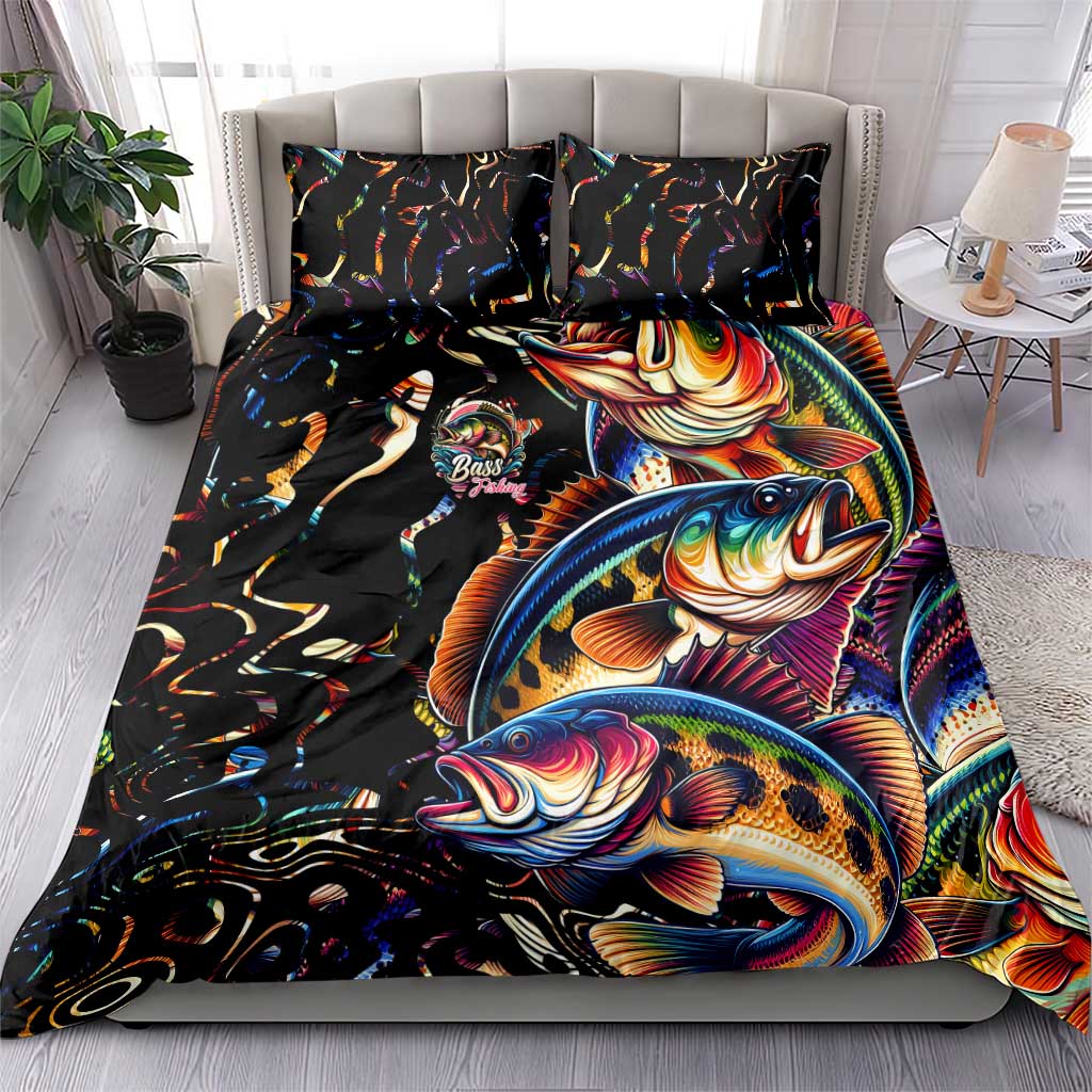 Peacock Bass Fishing Bedding Set Waves Art