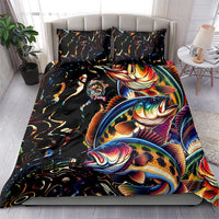 Peacock Bass Fishing Bedding Set Waves Art