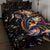 Peacock Bass Fishing Quilt Bed Set Waves Art