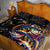 Peacock Bass Fishing Quilt Bed Set Waves Art