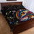 Peacock Bass Fishing Quilt Bed Set Waves Art