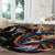 Peacock Bass Fishing Round Carpet Waves Art