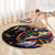 Peacock Bass Fishing Round Carpet Waves Art