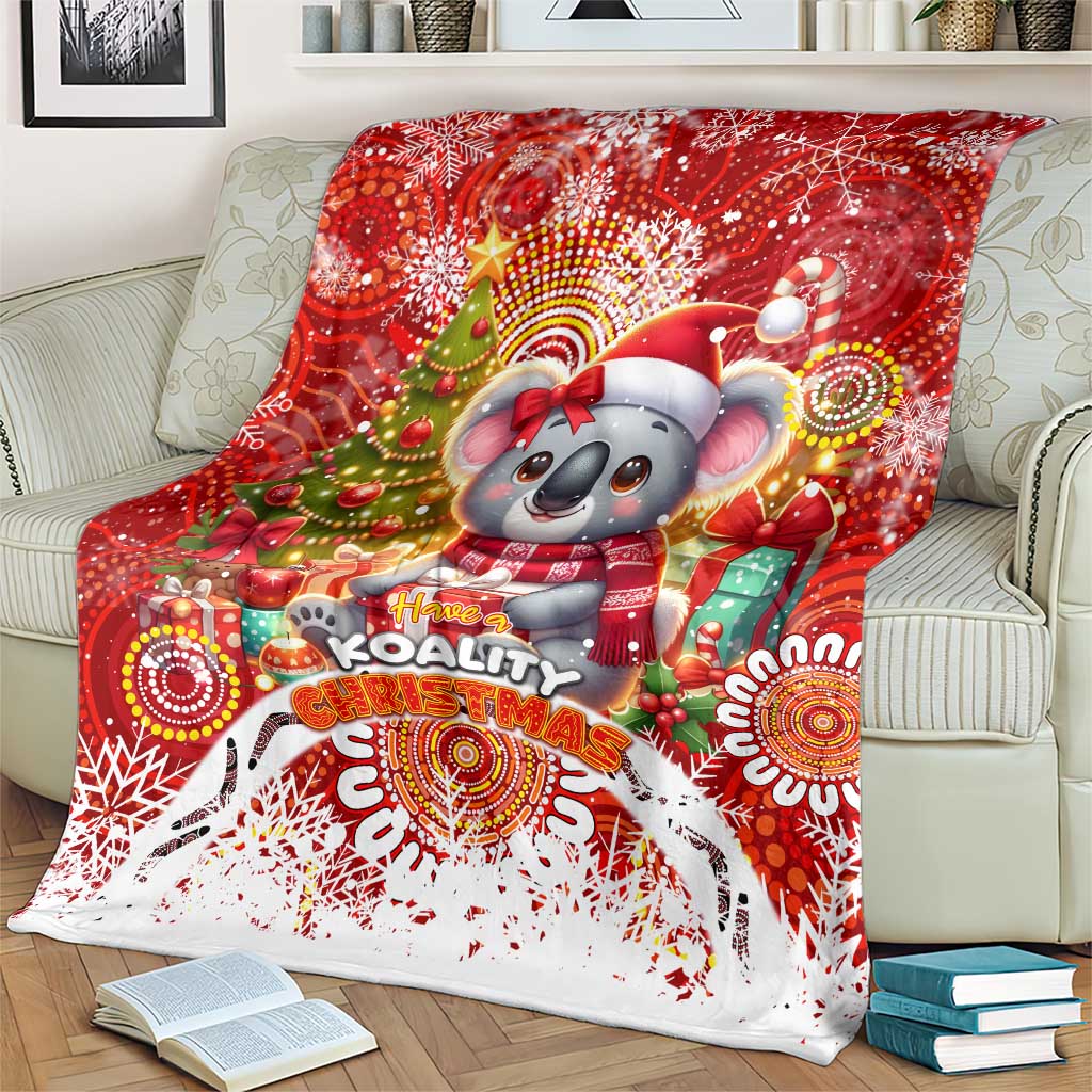 Koality Christmas Blanket Cute Aussie Koala Holiday - Wonder Print Shop