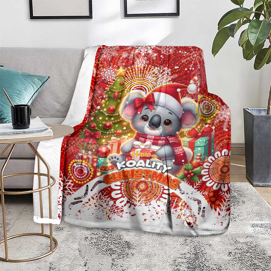 Koality Christmas Blanket Cute Aussie Koala Holiday - Wonder Print Shop